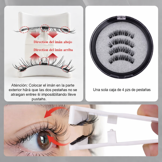 Pestañas magnéticas con aplicador