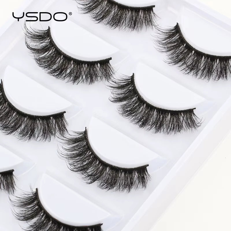 5 Pairs Eyelashes 3D Mink Lashes Eyelash Extension Natural False Eyelashes Volume Lashes Maquillaje Mink Eyelashes Makeup Cilios