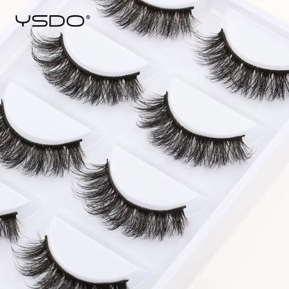 5 Pairs Eyelashes 3D Mink Lashes Eyelash Extension Natural False Eyelashes Volume Lashes Maquillaje Mink Eyelashes Makeup Cilios