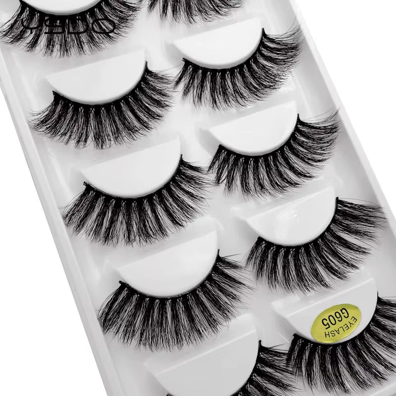 5 Pairs Eyelashes 3D Mink Lashes Eyelash Extension Natural False Eyelashes Volume Lashes Maquillaje Mink Eyelashes Makeup Cilios