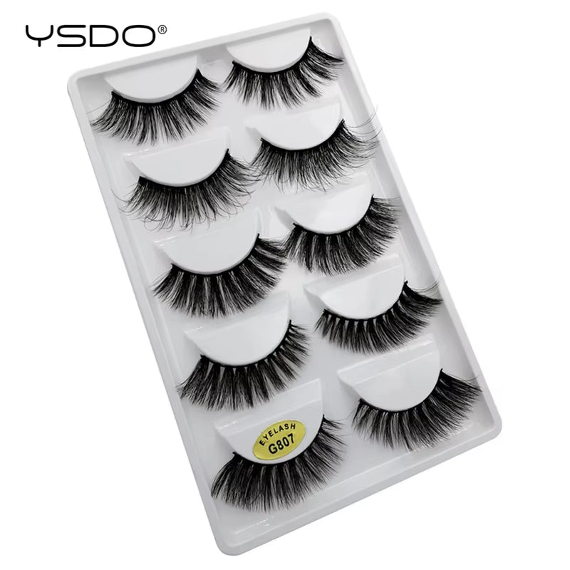 5 Pairs Eyelashes 3D Mink Lashes Eyelash Extension Natural False Eyelashes Volume Lashes Maquillaje Mink Eyelashes Makeup Cilios
