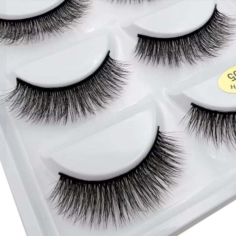 5 Pairs Eyelashes 3D Mink Lashes Eyelash Extension Natural False Eyelashes Volume Lashes Maquillaje Mink Eyelashes Makeup Cilios