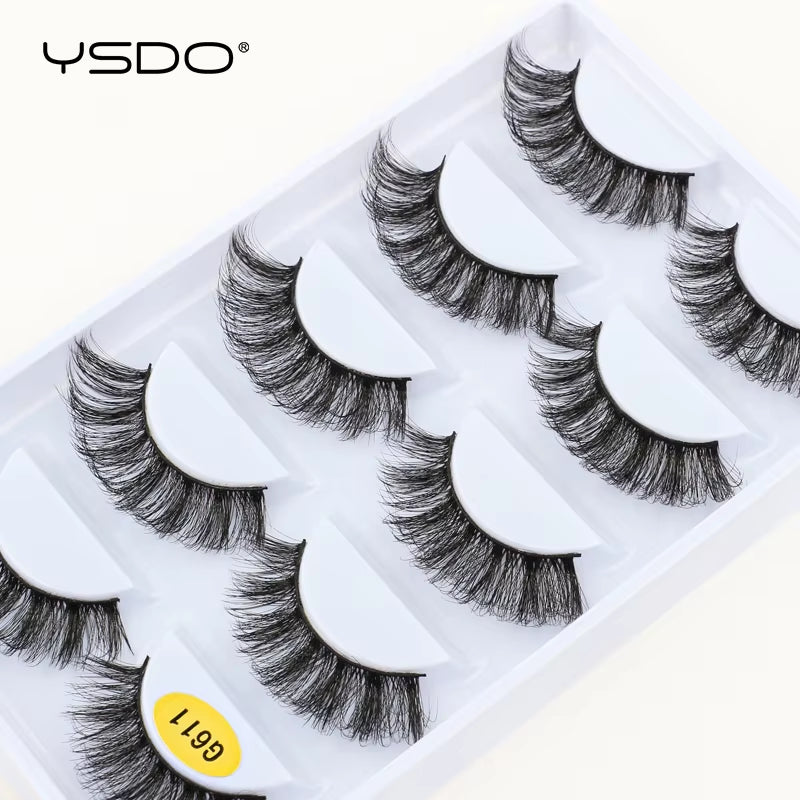 5 Pairs Eyelashes 3D Mink Lashes Eyelash Extension Natural False Eyelashes Volume Lashes Maquillaje Mink Eyelashes Makeup Cilios
