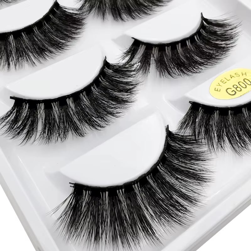 5 Pairs Eyelashes 3D Mink Lashes Eyelash Extension Natural False Eyelashes Volume Lashes Maquillaje Mink Eyelashes Makeup Cilios