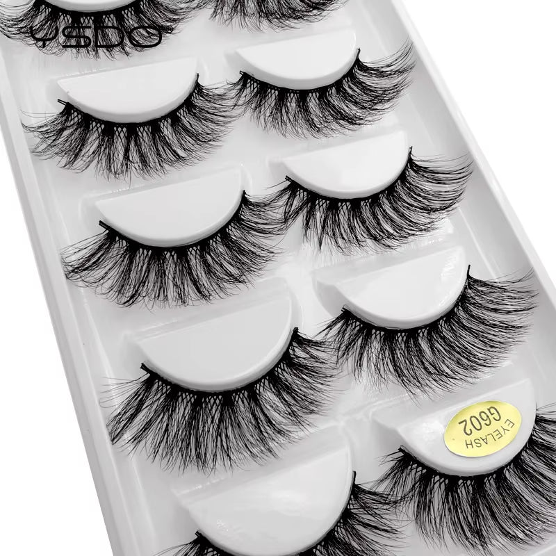 5 Pairs Eyelashes 3D Mink Lashes Eyelash Extension Natural False Eyelashes Volume Lashes Maquillaje Mink Eyelashes Makeup Cilios