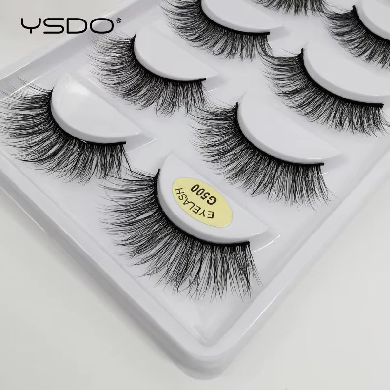 5 Pairs Eyelashes 3D Mink Lashes Eyelash Extension Natural False Eyelashes Volume Lashes Maquillaje Mink Eyelashes Makeup Cilios