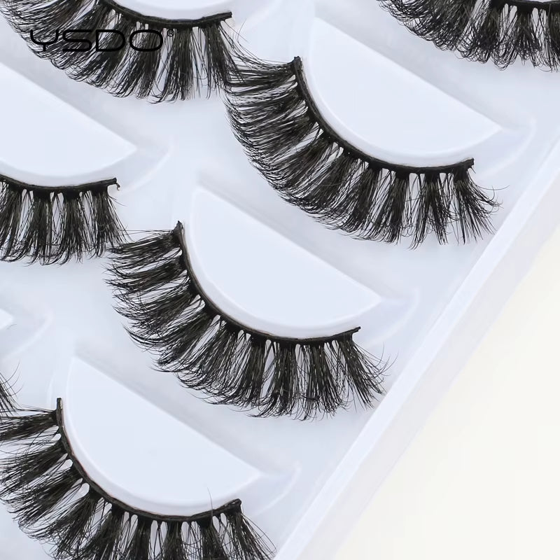 5 Pairs Eyelashes 3D Mink Lashes Eyelash Extension Natural False Eyelashes Volume Lashes Maquillaje Mink Eyelashes Makeup Cilios
