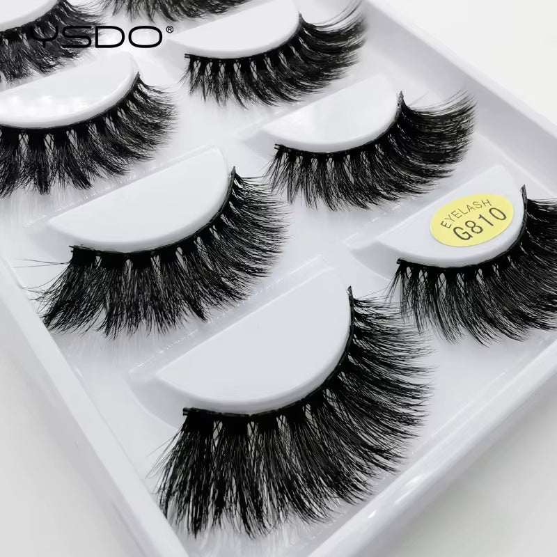 5 Pairs Eyelashes 3D Mink Lashes Eyelash Extension Natural False Eyelashes Volume Lashes Maquillaje Mink Eyelashes Makeup Cilios