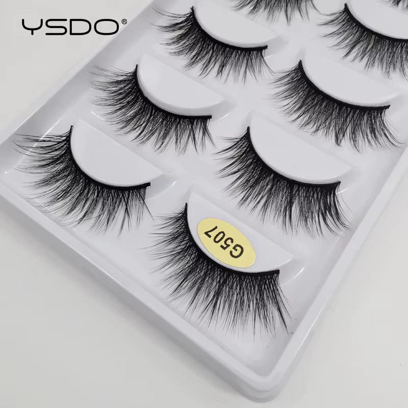 5 Pairs Eyelashes 3D Mink Lashes Eyelash Extension Natural False Eyelashes Volume Lashes Maquillaje Mink Eyelashes Makeup Cilios