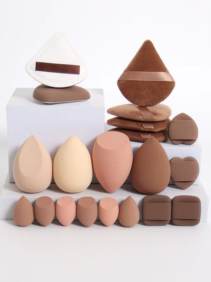 20 Pcs Pink Makeup Sponge and Makeup Puff Set Suitable for Face Cream and Powder Concealer Powder Makeup Machine