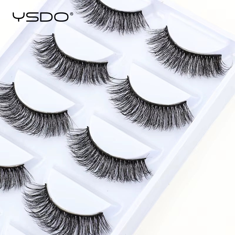 5 Pairs Eyelashes 3D Mink Lashes Eyelash Extension Natural False Eyelashes Volume Lashes Maquillaje Mink Eyelashes Makeup Cilios