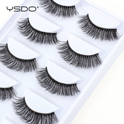 5 Pairs Eyelashes 3D Mink Lashes Eyelash Extension Natural False Eyelashes Volume Lashes Maquillaje Mink Eyelashes Makeup Cilios