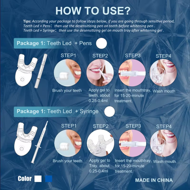 Teeth Light LED Blue Light Whitening Kit Teeth Beauty Machine Utilizes Cold Light Technology Personal Dentals Treatments ﻿