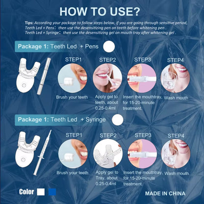 Teeth Light LED Blue Light Whitening Kit Teeth Beauty Machine Utilizes Cold Light Technology Personal Dentals Treatments ﻿