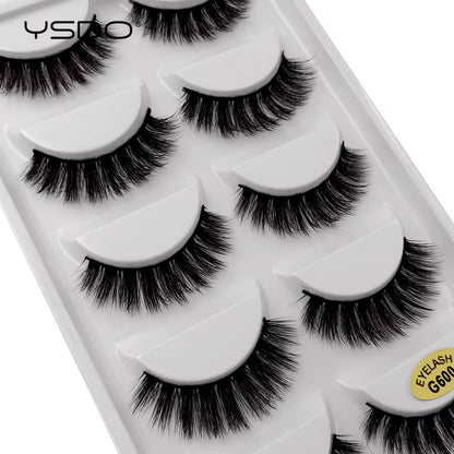 5 Pairs Eyelashes 3D Mink Lashes Eyelash Extension Natural False Eyelashes Volume Lashes Maquillaje Mink Eyelashes Makeup Cilios