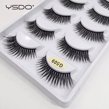5 Pairs Eyelashes 3D Mink Lashes Eyelash Extension Natural False Eyelashes Volume Lashes Maquillaje Mink Eyelashes Makeup Cilios