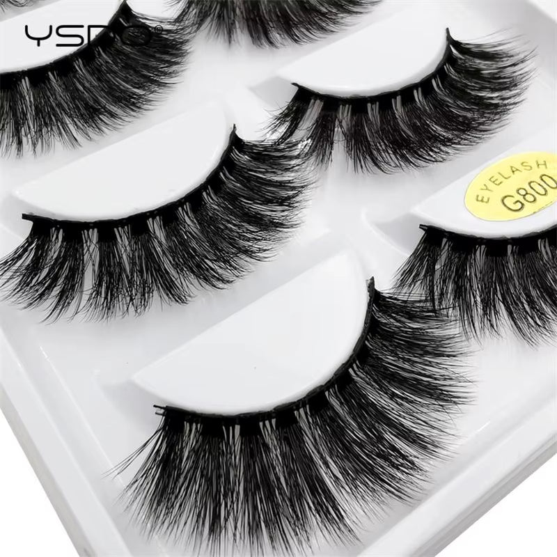 5 Pairs Eyelashes 3D Mink Lashes Eyelash Extension Natural False Eyelashes Volume Lashes Maquillaje Mink Eyelashes Makeup Cilios