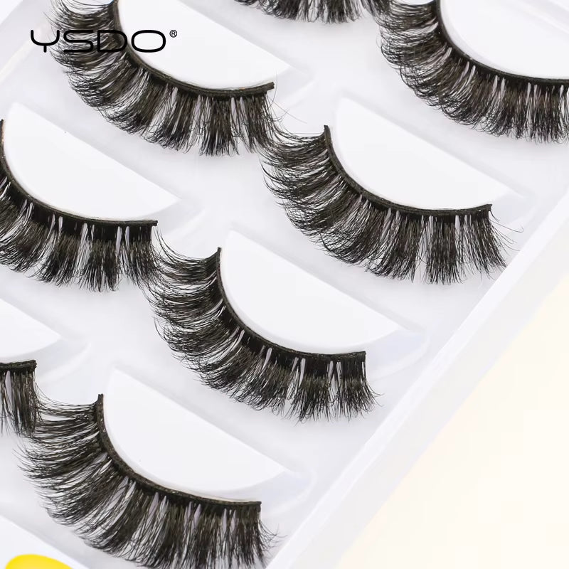 5 Pairs Eyelashes 3D Mink Lashes Eyelash Extension Natural False Eyelashes Volume Lashes Maquillaje Mink Eyelashes Makeup Cilios