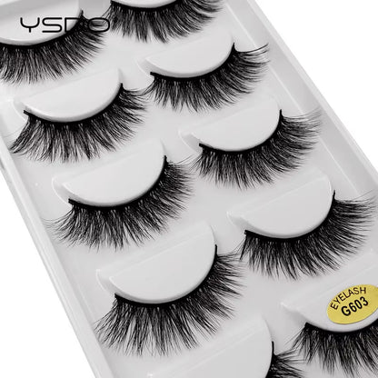 5 Pairs Eyelashes 3D Mink Lashes Eyelash Extension Natural False Eyelashes Volume Lashes Maquillaje Mink Eyelashes Makeup Cilios