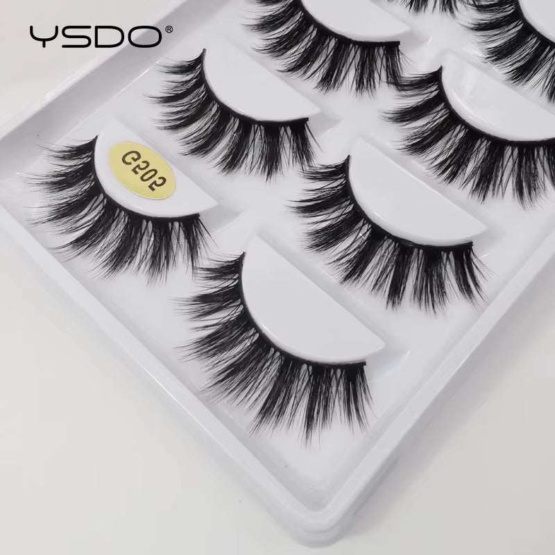 5 Pairs Eyelashes 3D Mink Lashes Eyelash Extension Natural False Eyelashes Volume Lashes Maquillaje Mink Eyelashes Makeup Cilios