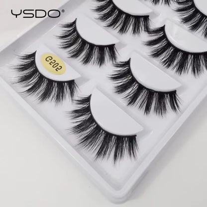 5 Pairs Eyelashes 3D Mink Lashes Eyelash Extension Natural False Eyelashes Volume Lashes Maquillaje Mink Eyelashes Makeup Cilios