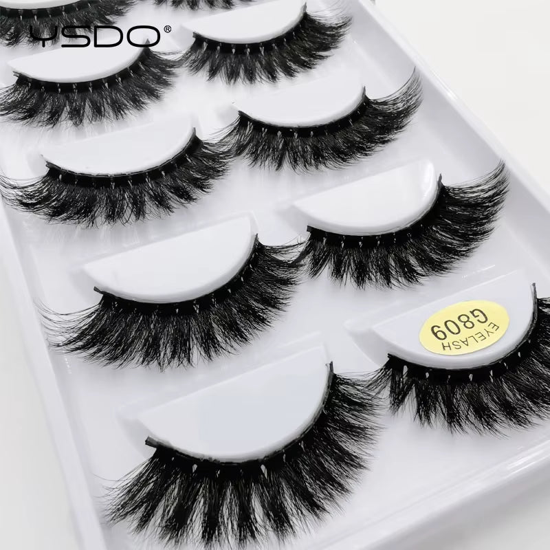 5 Pairs Eyelashes 3D Mink Lashes Eyelash Extension Natural False Eyelashes Volume Lashes Maquillaje Mink Eyelashes Makeup Cilios