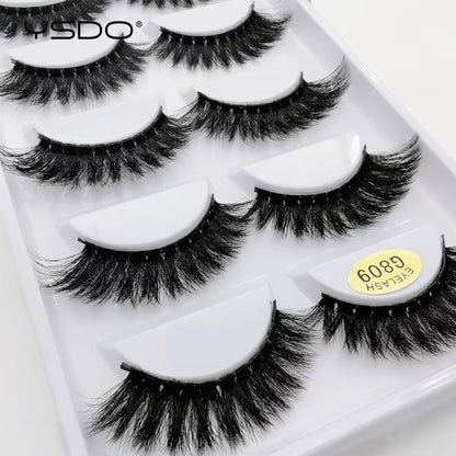 5 Pairs Eyelashes 3D Mink Lashes Eyelash Extension Natural False Eyelashes Volume Lashes Maquillaje Mink Eyelashes Makeup Cilios