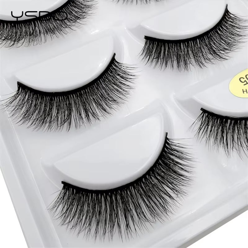 5 Pairs Eyelashes 3D Mink Lashes Eyelash Extension Natural False Eyelashes Volume Lashes Maquillaje Mink Eyelashes Makeup Cilios