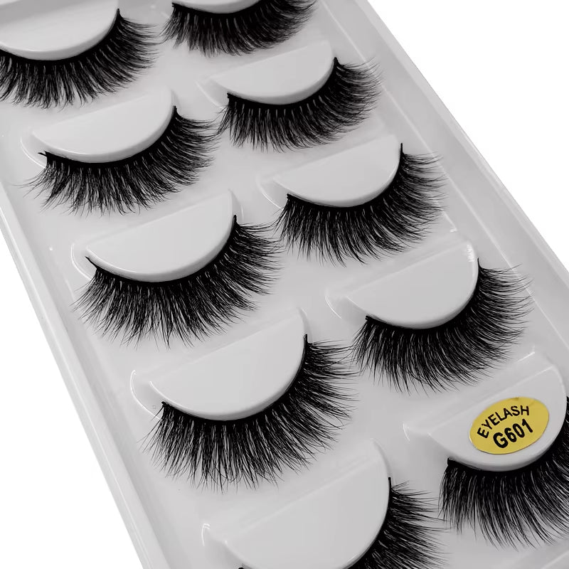 5 Pairs Eyelashes 3D Mink Lashes Eyelash Extension Natural False Eyelashes Volume Lashes Maquillaje Mink Eyelashes Makeup Cilios