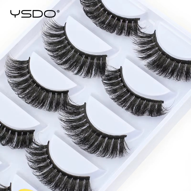 5 Pairs Eyelashes 3D Mink Lashes Eyelash Extension Natural False Eyelashes Volume Lashes Maquillaje Mink Eyelashes Makeup Cilios