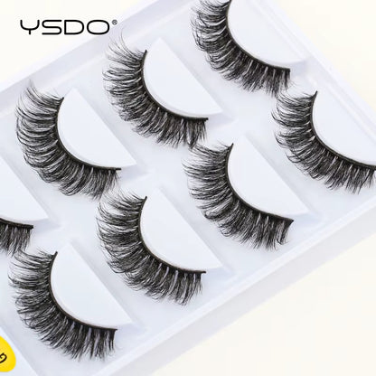 5 Pairs Eyelashes 3D Mink Lashes Eyelash Extension Natural False Eyelashes Volume Lashes Maquillaje Mink Eyelashes Makeup Cilios