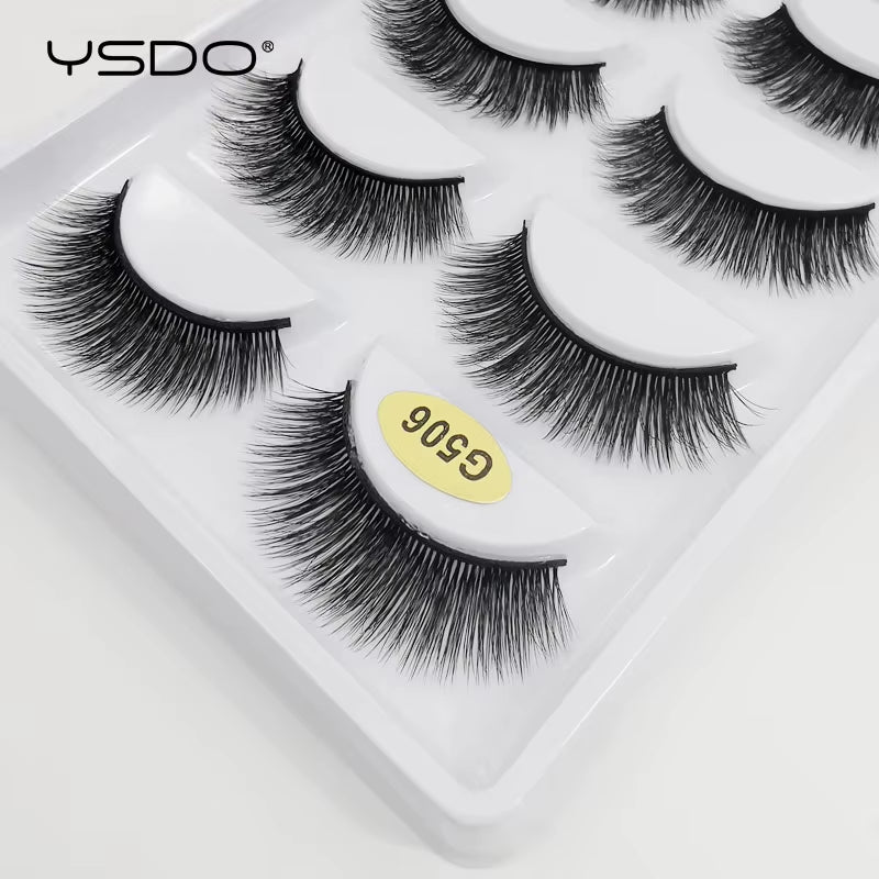 5 Pairs Eyelashes 3D Mink Lashes Eyelash Extension Natural False Eyelashes Volume Lashes Maquillaje Mink Eyelashes Makeup Cilios