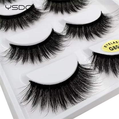 5 Pairs Eyelashes 3D Mink Lashes Eyelash Extension Natural False Eyelashes Volume Lashes Maquillaje Mink Eyelashes Makeup Cilios