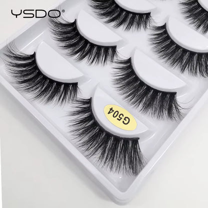 5 Pairs Eyelashes 3D Mink Lashes Eyelash Extension Natural False Eyelashes Volume Lashes Maquillaje Mink Eyelashes Makeup Cilios