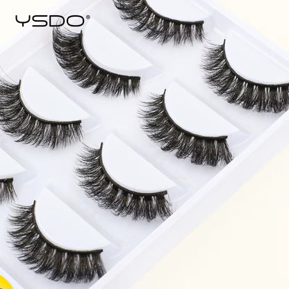 5 Pairs Eyelashes 3D Mink Lashes Eyelash Extension Natural False Eyelashes Volume Lashes Maquillaje Mink Eyelashes Makeup Cilios
