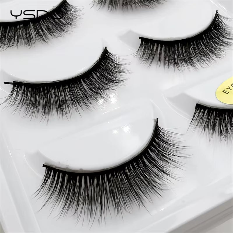 5 Pairs Eyelashes 3D Mink Lashes Eyelash Extension Natural False Eyelashes Volume Lashes Maquillaje Mink Eyelashes Makeup Cilios