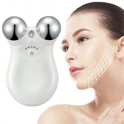 Microcurrent EMS facial massager beauty device for firming and lifting the skin